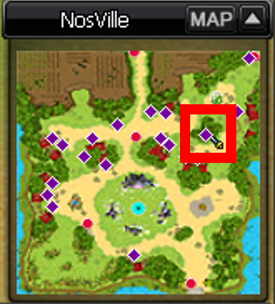 Altar location on the map